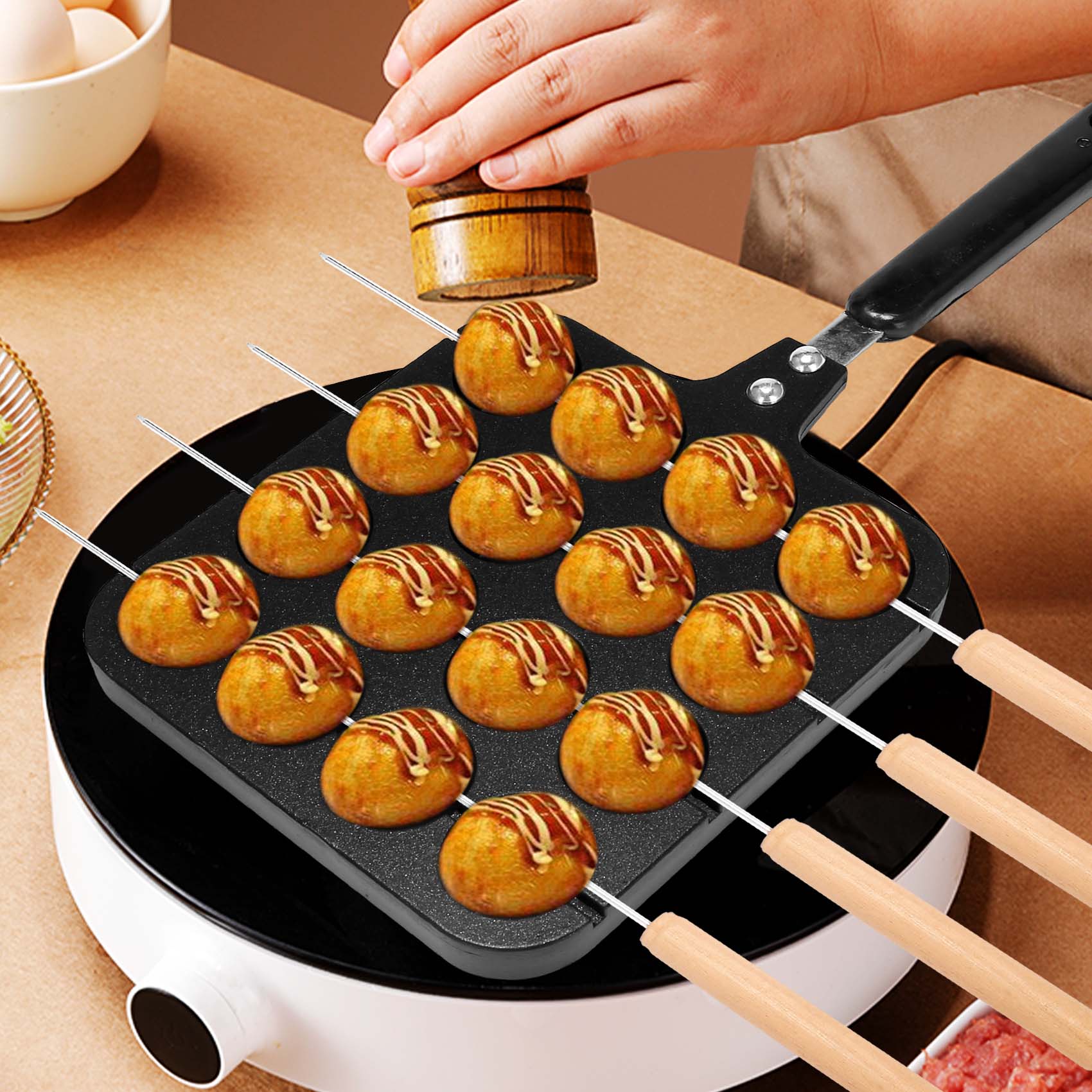 16 Holes Aluminum Takoyaki Mak - Takoyaki Grill Plate ulasan dan harga