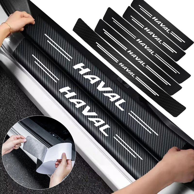 1/4/5Pcs Car Door Sill Scuff P - Crepe Pan Carbon ulasan dan harga