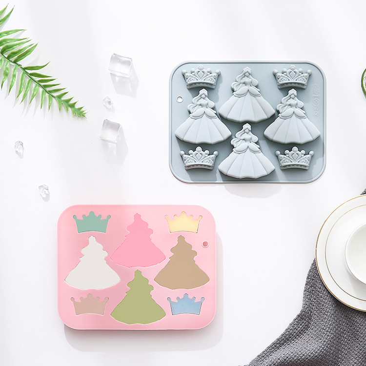 8-hole 3d Princess Dress Crown - Bunny Cake Mold ulasan dan harga