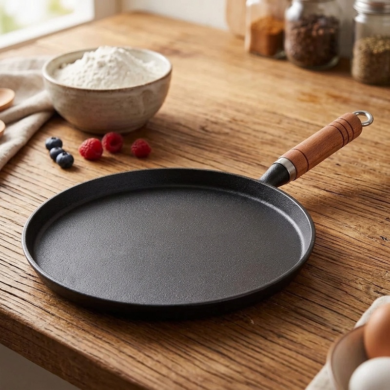 20/23/26cm Cast Iron Frying Pa - Egg Waffle Pan ulasan dan harga