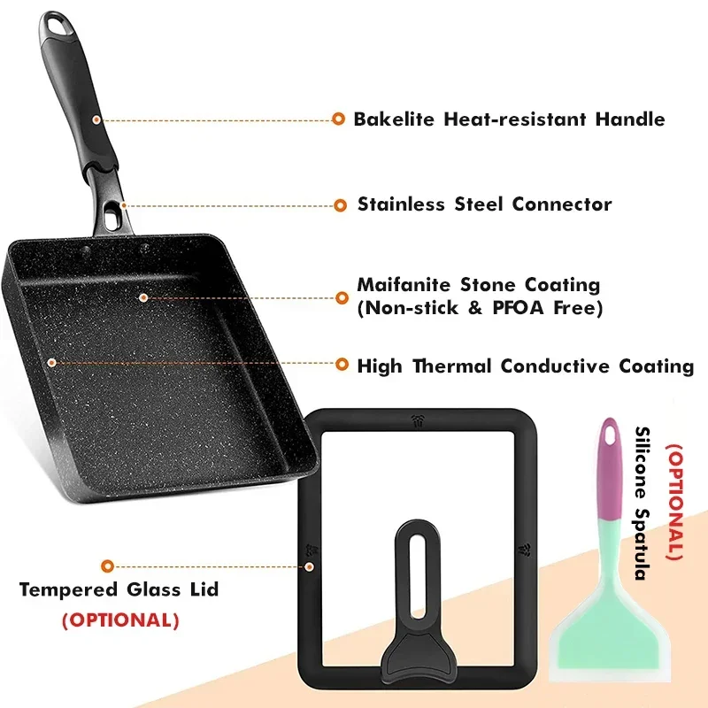 Japanese Omelette Pan / Tamago - Egg Waffle Pan ulasan dan harga
