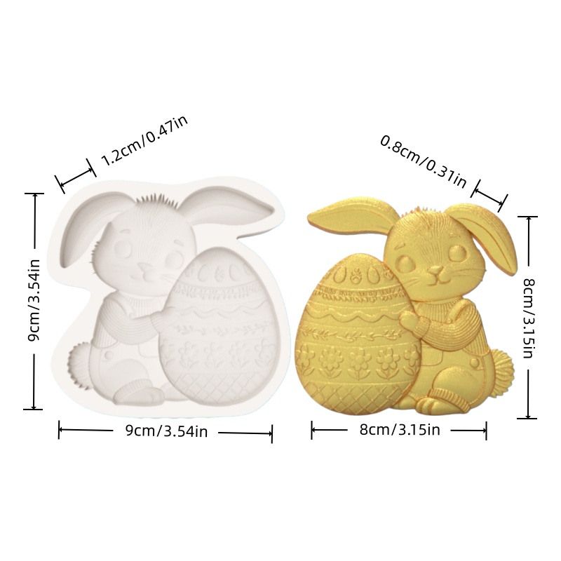 Easter Egg-Holding Bunny Silic - Bunny Cake Mold ulasan dan harga
